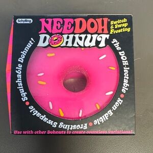 Needoh Donut Squishable Toy - Bright Pink Frosting